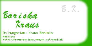 boriska kraus business card